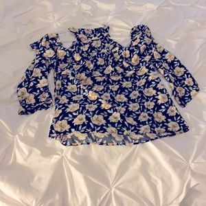 Cold Shoulder Ruffle Blouse